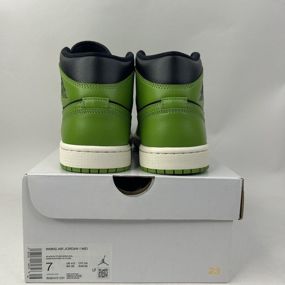 Nike Shoes Air Jordan 1 Mid Retro WMNS “Black Altitude Green” 2024 - Picture 4 of 5